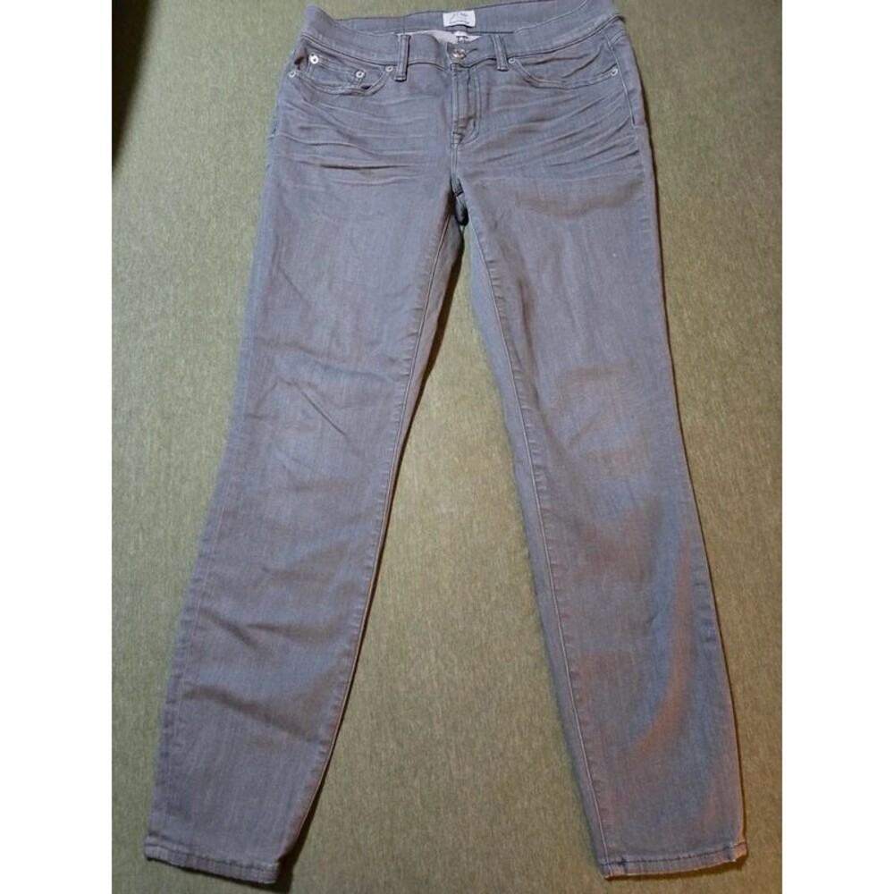 Womens j crew toothpick jeans size 29 medium gray wash chic preopy academia